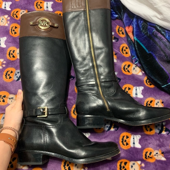 michael kors two toned leather boots - Picture 1 of 1